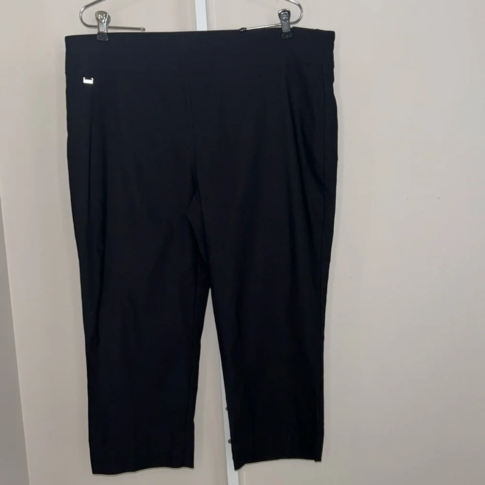 NWT Counterparts Luxe Stretch Mid Rise Crop Black Pants Size XL